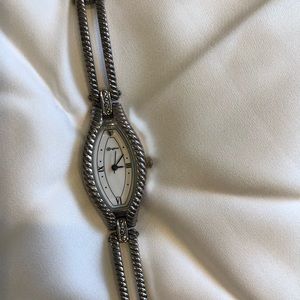 BRIGHTON silver and black 8.5” watch